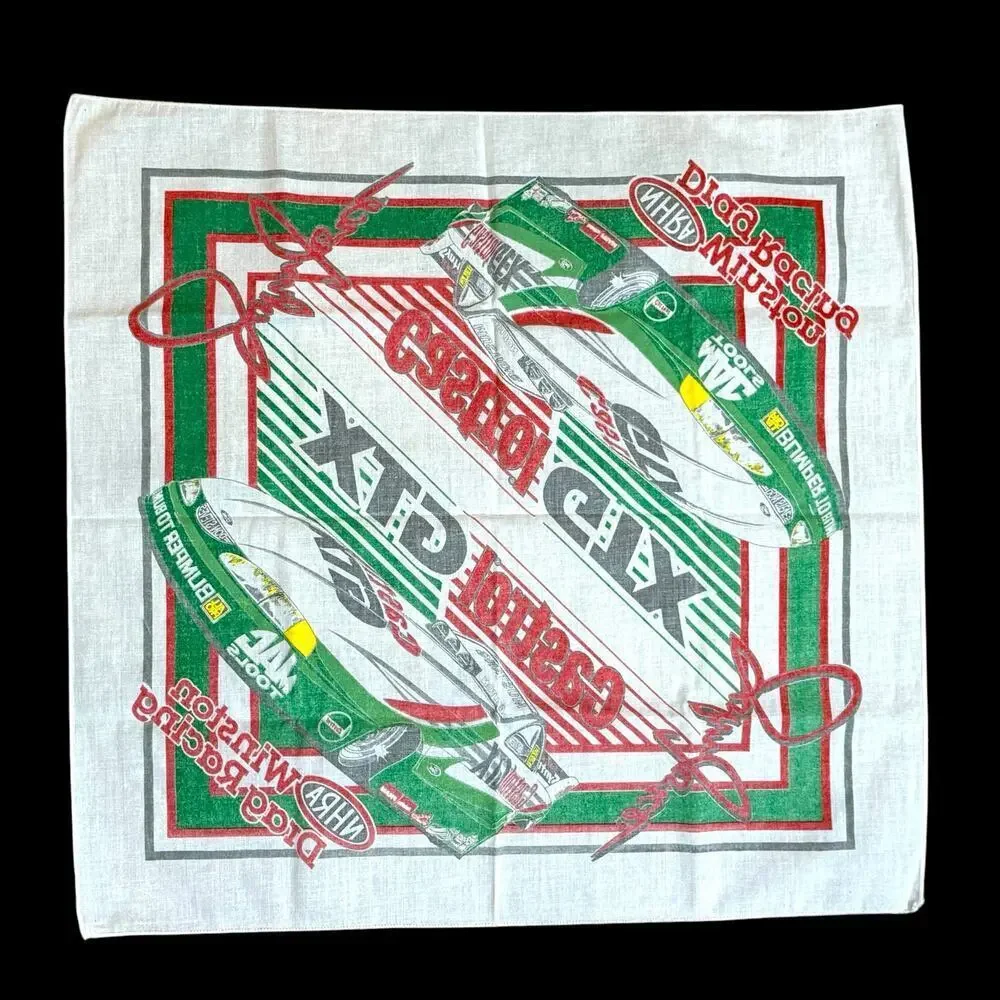 VTG John Force Castrol GTX NHRA Winston Drag Racing Bandana 1990’s Collectible
